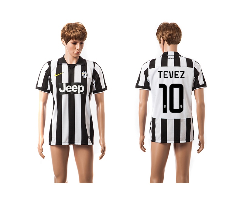 2014-15 Juventus 10 Tevez UEFA Champions League Home Thailand Jerseys