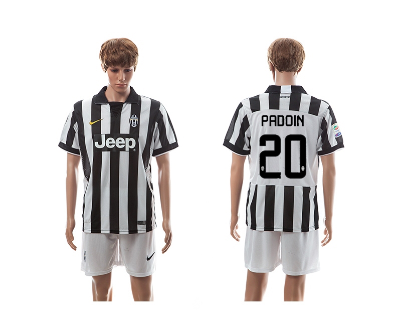 2014-15 Juventus 20 Padoin UEFA Champions League Home Jerseys
