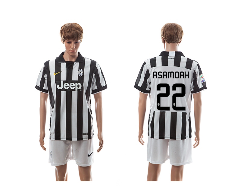 2014-15 Juventus 22 Asamoah UEFA Champions League Home Jerseys