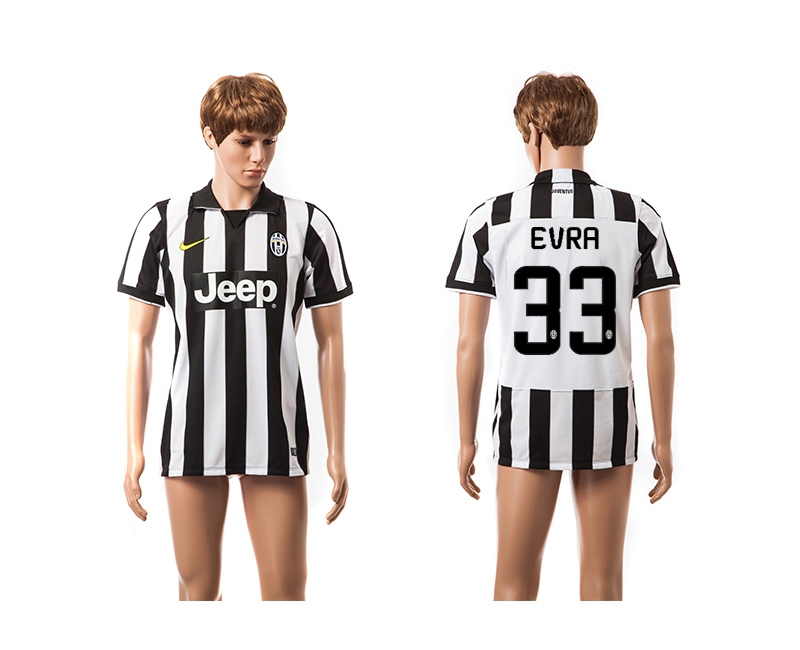 2014-15 Juventus 33 Evra UEFA Champions League Home Thailand Jerseys