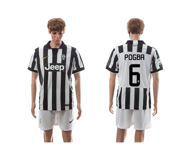 2014-15 Juventus 6 Pogba UEFA Champions League Home Jerseys