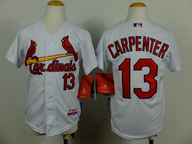 Cardinals 13 Carpenter White Youth Jersey
