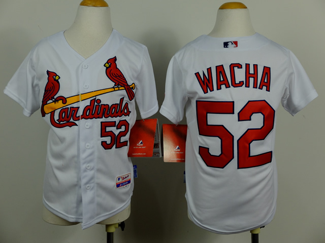 Cardinals 52 Wacha White Youth Jersey