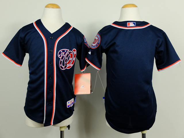 Nationals Blank Blue Youth Jersey