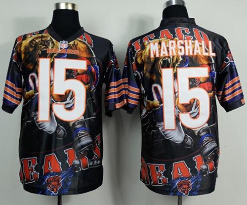 Nike Bears 15 Marshall Stitched Elite Fanatical Version Jerseys - Click Image to Close