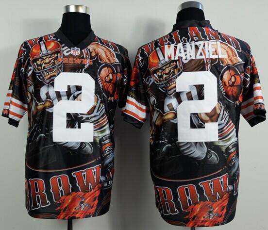 Nike Browns 2 Manziel Stitched Elite Fanatical Version Jerseys - Click Image to Close