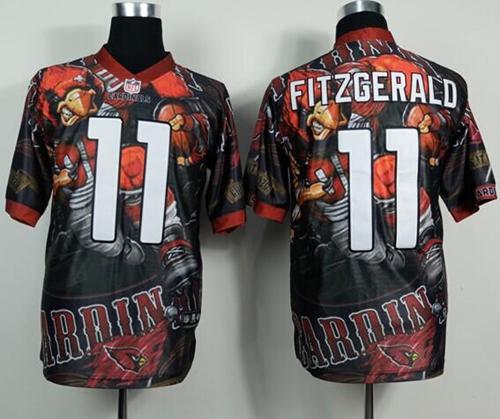 Nike Cardinals 11 Fitzgerald Stitched Elite Fanatical Version Jerseys