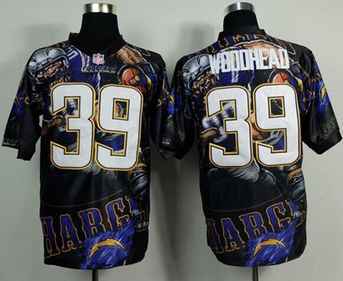 Nike Chargers 39 Woodhead Stitched Elite Fanatical Version Jerseys - Click Image to Close