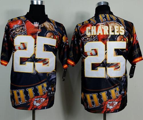 Nike Chiefs 25 Charles Stitched Elite Fanatical Version Jerseys