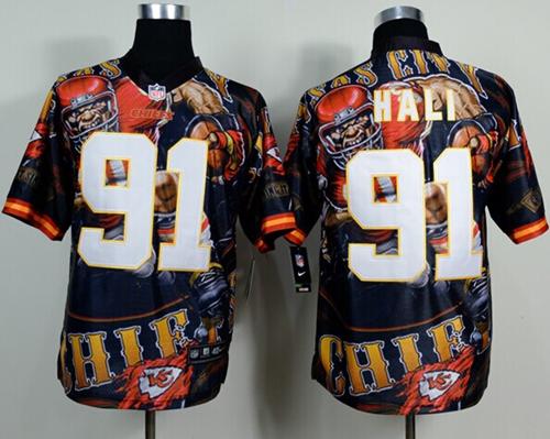 Nike Chiefs 91 Hali Stitched Elite Fanatical Version Jerseys