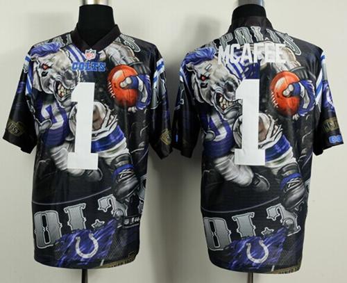 Nike Colts 1 McAfee Stitched Elite Fanatical Version Jerseys
