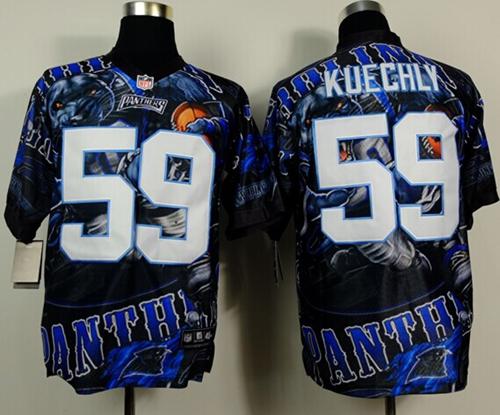 Nike Panthers 59 Kuechly Stitched Elite Fanatical Version Jerseys