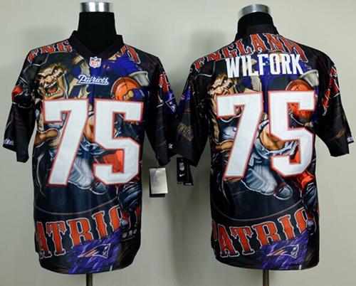 Nike Patriots 75 Wilfork Stitched Elite Fanatical Version Jerseys