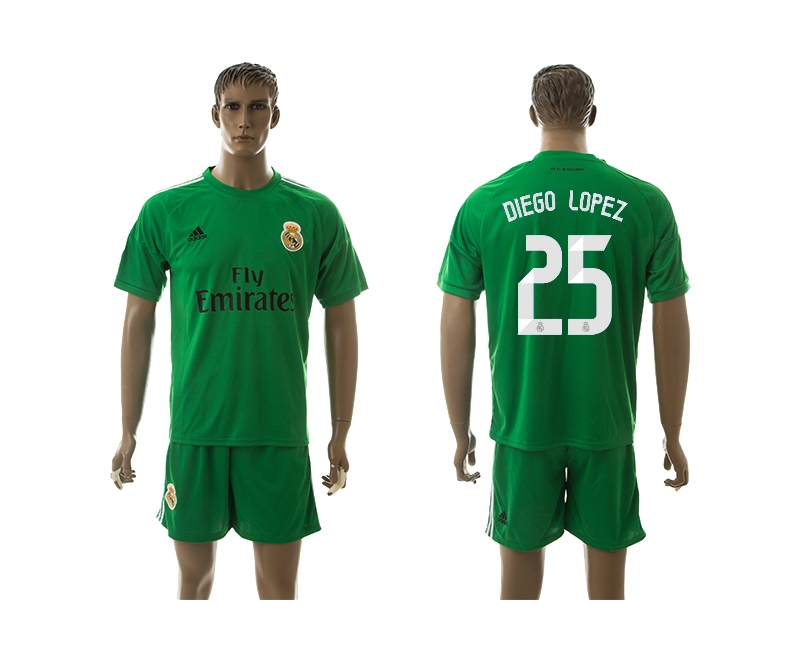 2014-15 Real Madrid 25 Diego Lopez Goalkeeper Jerseys
