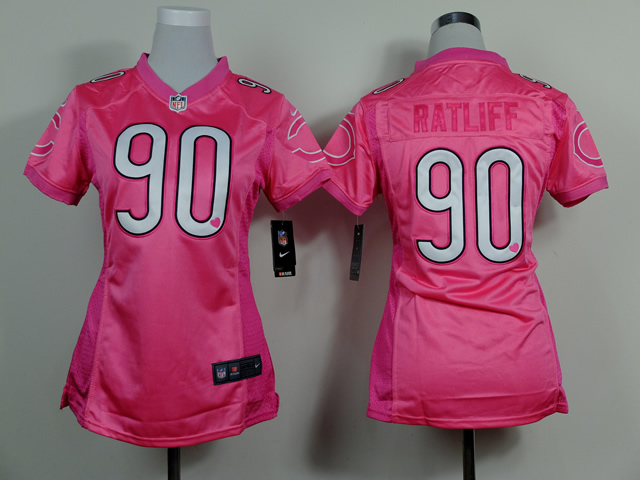 Nike Bears 90 Ratliff Pink Love Women Game Jerseys
