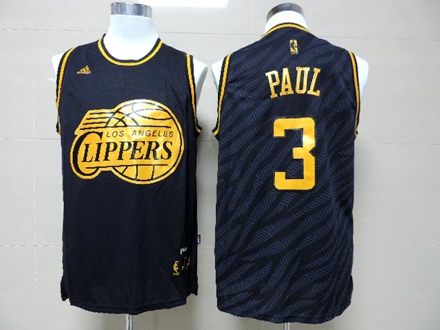 Clippers 3 Paul Black Precious Metals Fashion Jerseys