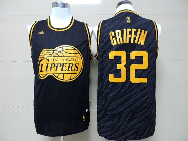 Clippers 32 Griffin Black Precious Metals Fashion Jerseys