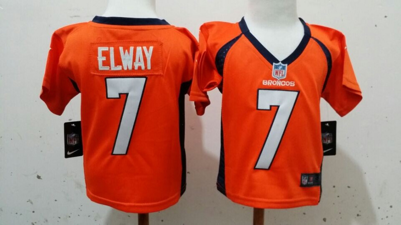 Nike Broncos 7 Elway Orange Toddler Jerseys