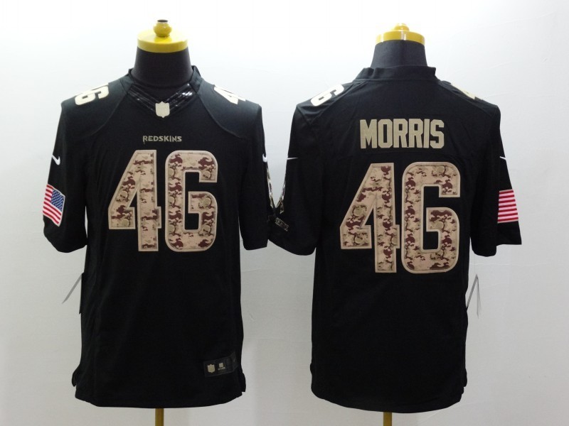 Nike Redskins 46 Alfred Morris Black Salute To Service Limited Jerseys