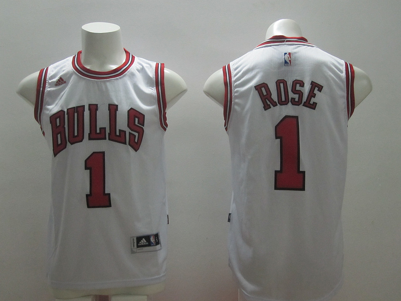 Bulls 1 Rose White New Revolution 30 Jerseys