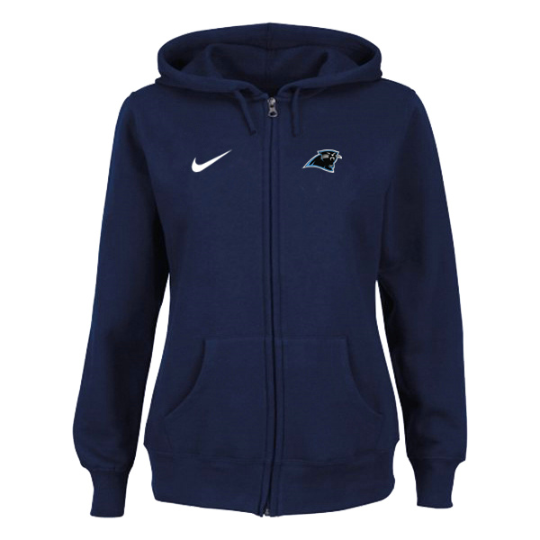 Nike Carolina Panthers Ladies Tailgater Full Zip Hoodie Blue