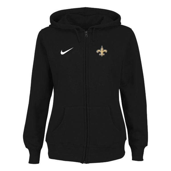 Nike New Orleans Saints Ladies Tailgater Full Zip Hoodie Black