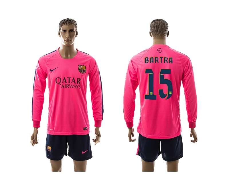 2014-15 Barcelona 15 Bartra Training Long Sleeve Jerseys