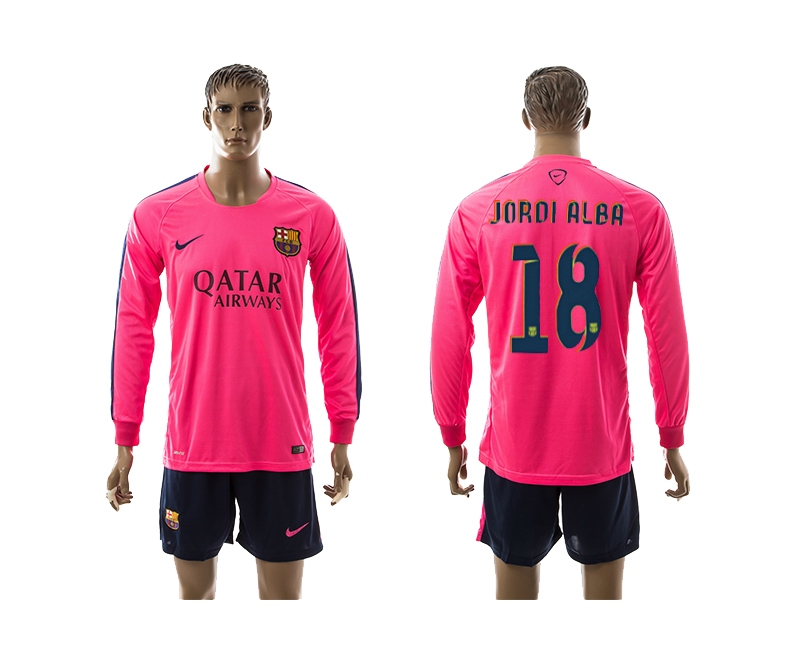 2014-15 Barcelona 18 Jordi Alba Training Long Sleeve Jerseys