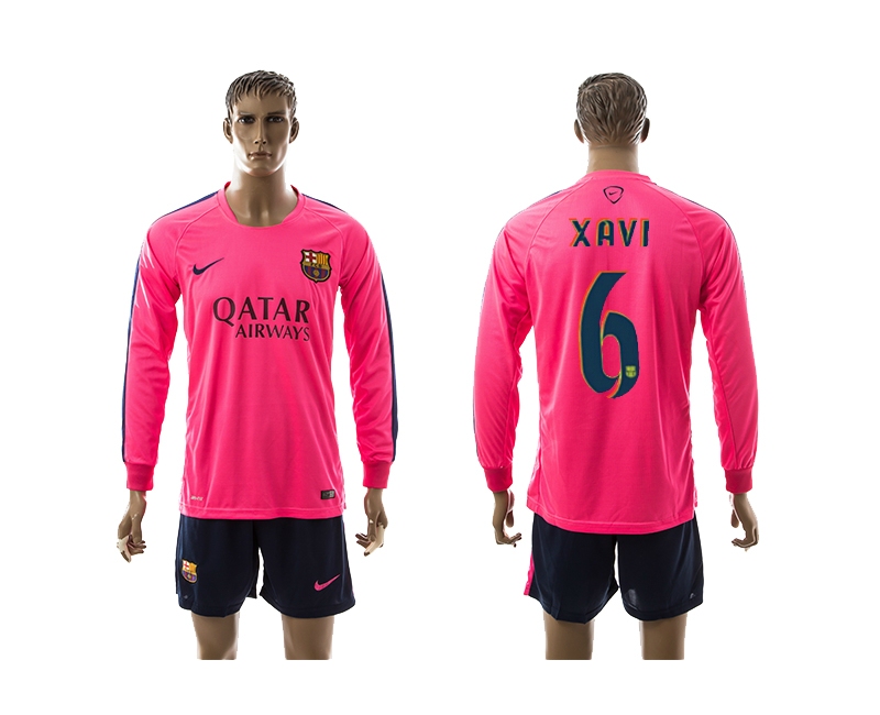 2014-15 Barcelona 6 Xavi Training Long Sleeve Jerseys