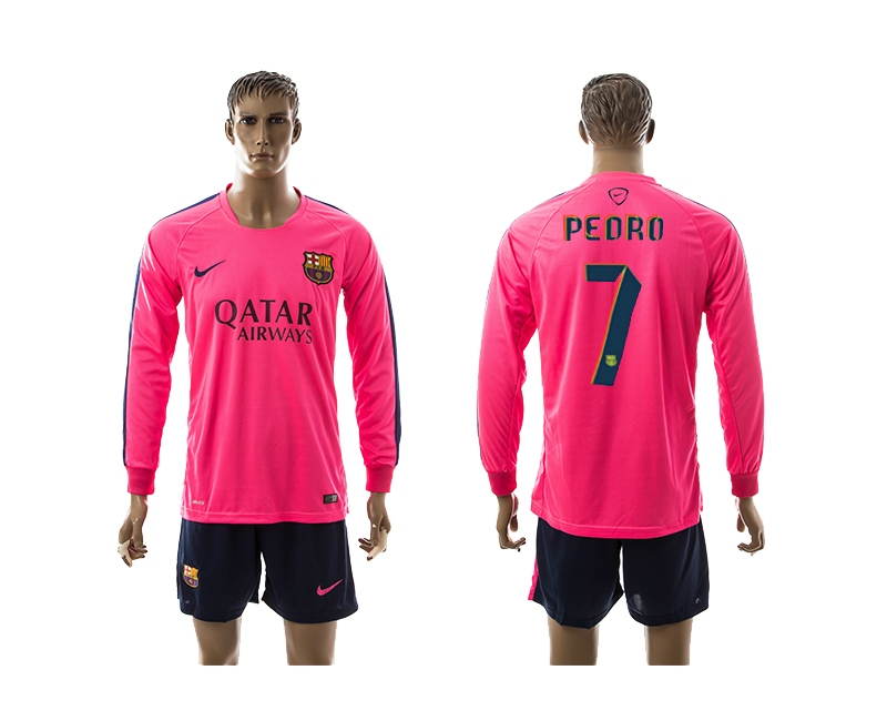 2014-15 Barcelona 7 Pedro Training Long Sleeve Jerseys