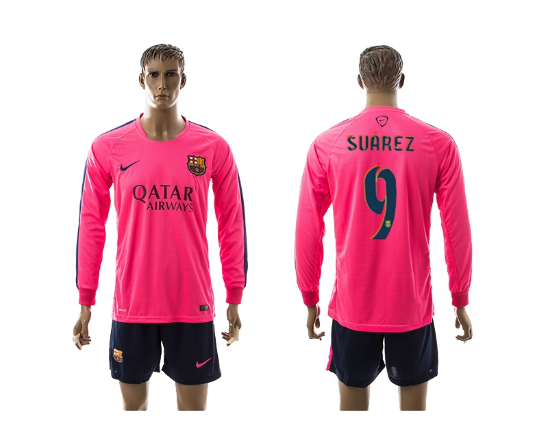 2014-15 Barcelona 9 Suarez Training Long Sleeve Jerseys