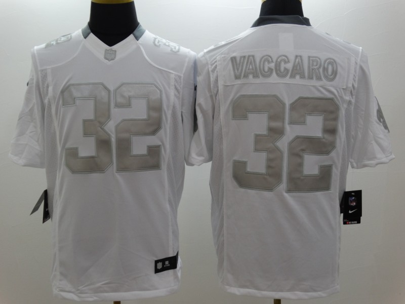 Nike Saints 32 Vaccaro White Platinum Limited Jerseys