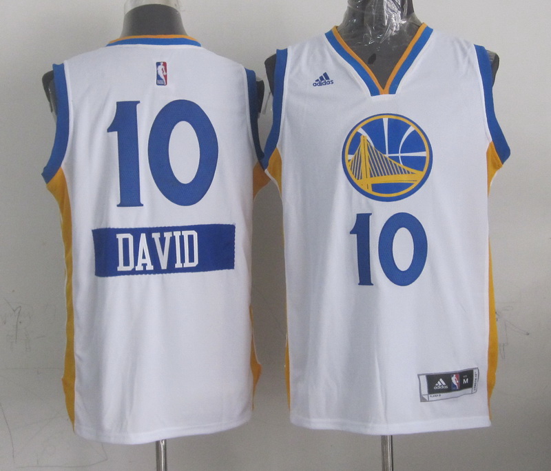 Warriors 10 David Lee White 2014-15 Christmas Day Swingman Jerseys