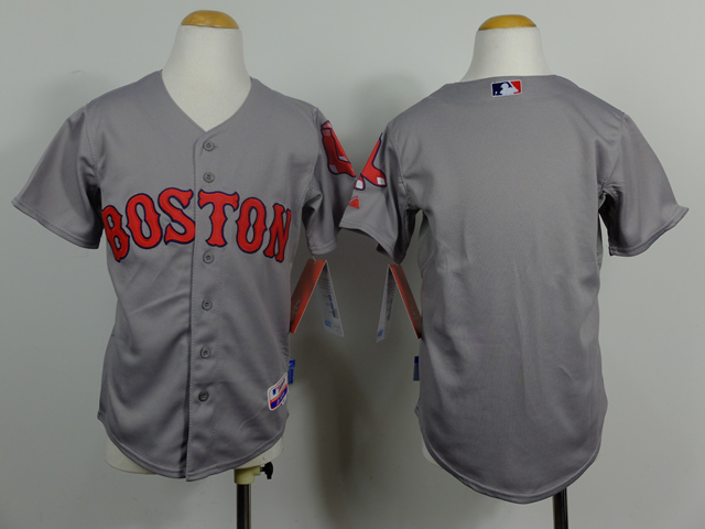 Red Sox Grey Youth Jersey