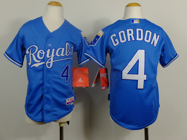 Royals 4 Gordon Blue Youth Jersey - Click Image to Close