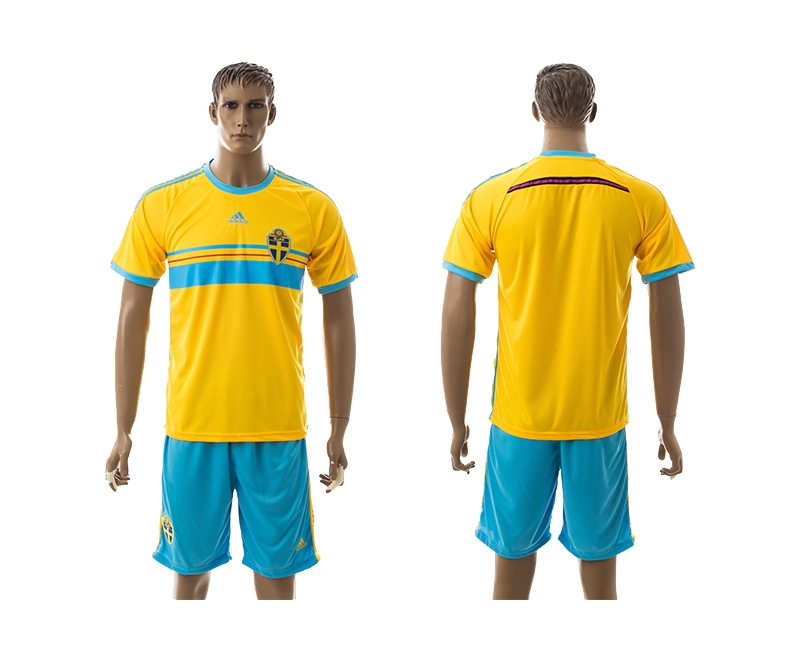 2014-15 Sweden Home Soccer Jersey