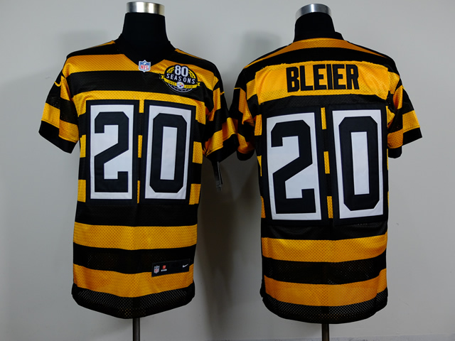 Nike Steelers 20 Bleier Yellow&Black 80th Elite Jerseys