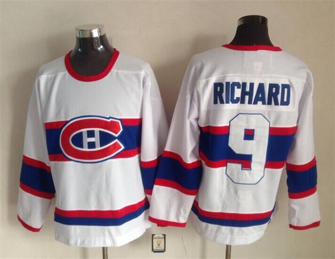 Canadiens 9 Richard White Throwback Jerseys
