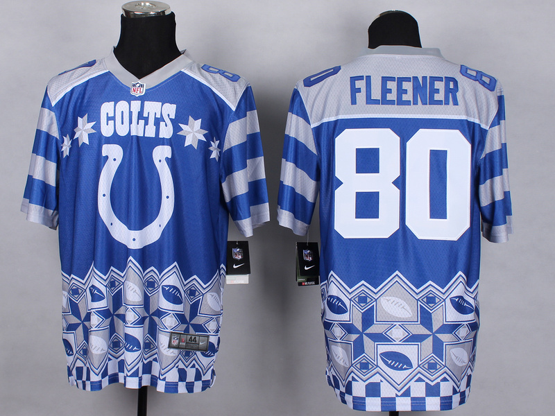 Nike Colts 80 Fleener Noble Fashion Elite Jerseys