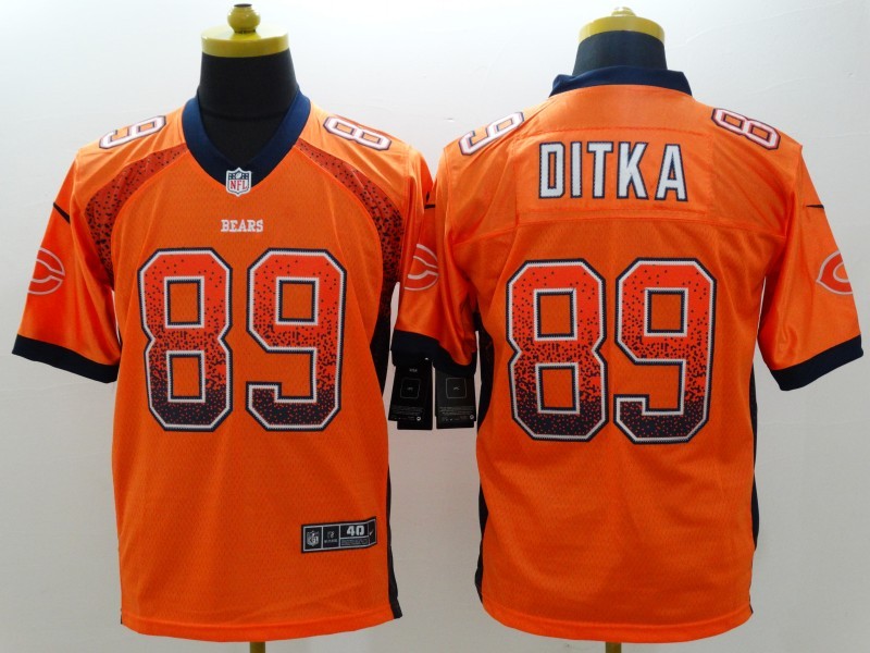 Nike Bears 89 Ditka Orange Drift Fashion Elite Jerseys