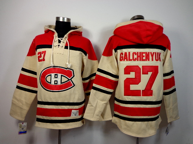 Canadiens 27 Galchenyuk Cream Hooded Jerseys