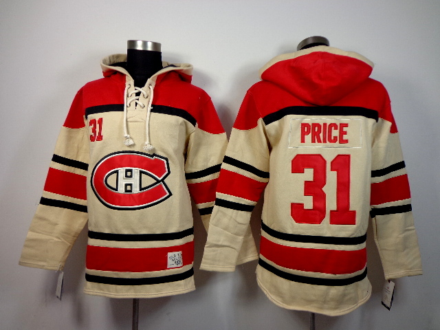 Canadiens 31 Price Cream Hooded Jerseys