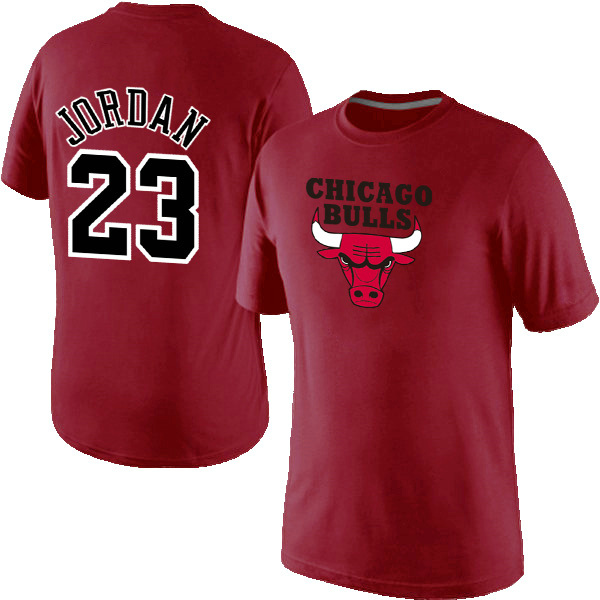 Chicagos Bulls 23 Jordan Name & Number T-Shirts Red