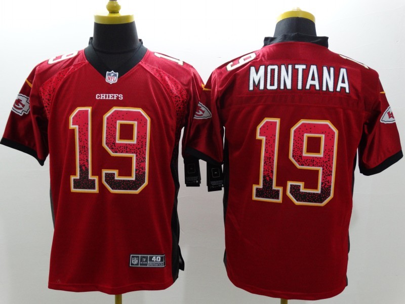 Nike Chiefs 19 Montana Red Drift Fashion Elite Jerseys - Click Image to Close