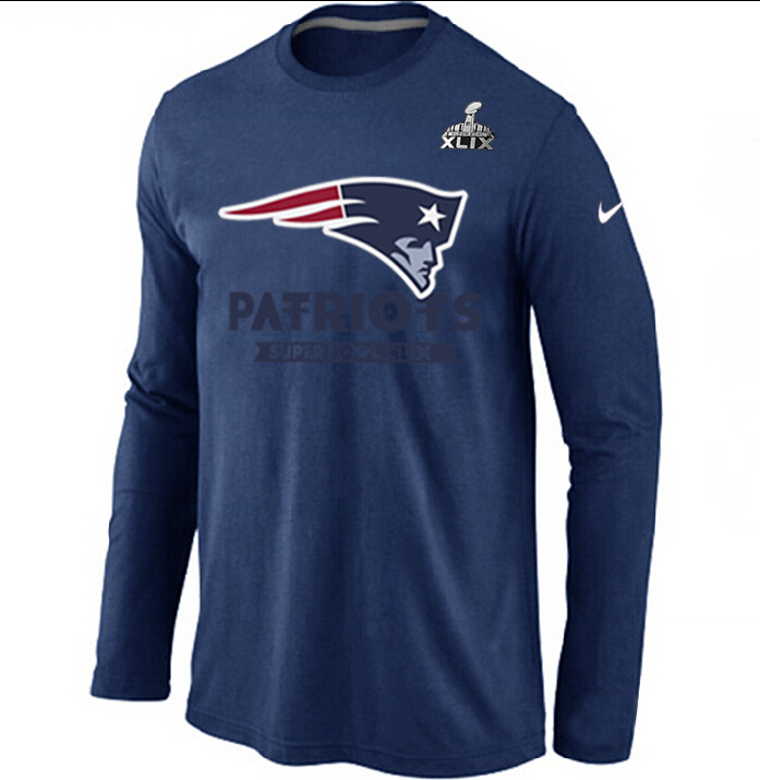Nike New England Patriots 2015 Super Bowl XLIX Long Sleeve D,Blue T Shirts