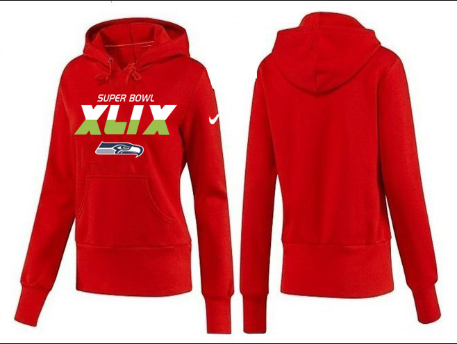 Nike Seattle Seahawks 2015 Super Bowl XLIX Women Pullover Hoodie Red