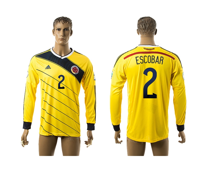 2014-15 Colombia 2 Escobar Home Long Sleeve Thailand Jerseys