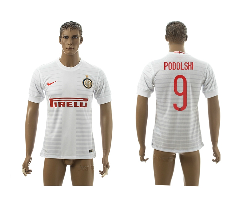 2014-15 Inter Milan 9 Podolski Away Thailand Jerseys