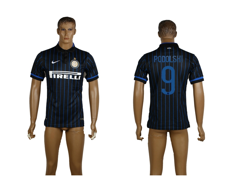 2014-15 Inter Milan 9 Podolski Home Thailand Jerseys