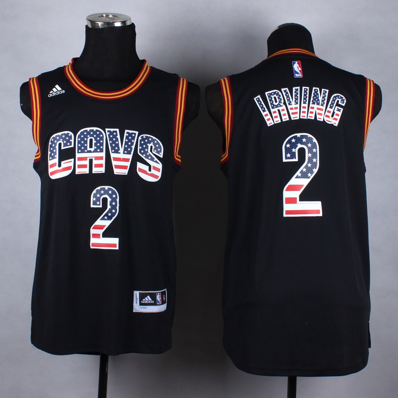 Cavaliers 2 Irving Black US Flag Fashion Jerseys